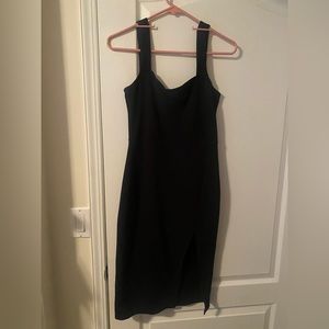 Black dress with slit